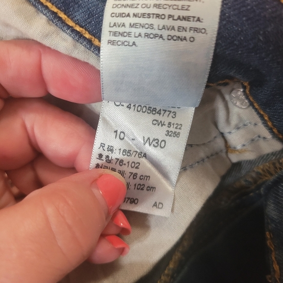 Levi's Strauss Signature HR Distressed Straight Ankle Length Jeans 10 30/ 28 - Picture 4 of 5